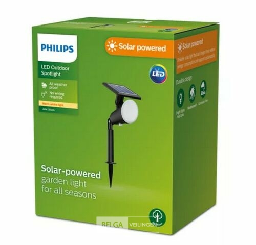 Philips tuinlamp op zonne-energie 150 lumen 1,4W 2700k IP44 – kavel bij Belga Veilingen, Bree