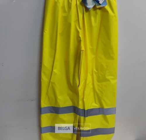 1 x Regenbroek pvc geel fluo L – kavel bij Belga Veilingen, Oudsbergen