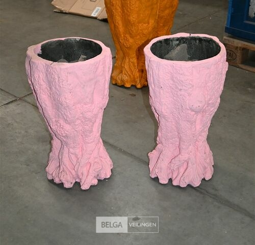 ± 2x Roze bloempotten – kavel bij Belga Veilingen, Lummen