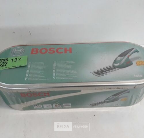 1 x Buxusschaar 12 cm ISIO 3,6V in blikken opbergdoos – kavel bij Belga Veilingen, Oudsbergen