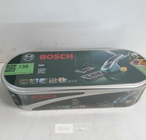 1 x Buxusschaar 12 cm ISIO 3,6V + vervangmes als grasschaar in blikken opbergdoos – kavel bij Belga Veilingen, Oudsbergen