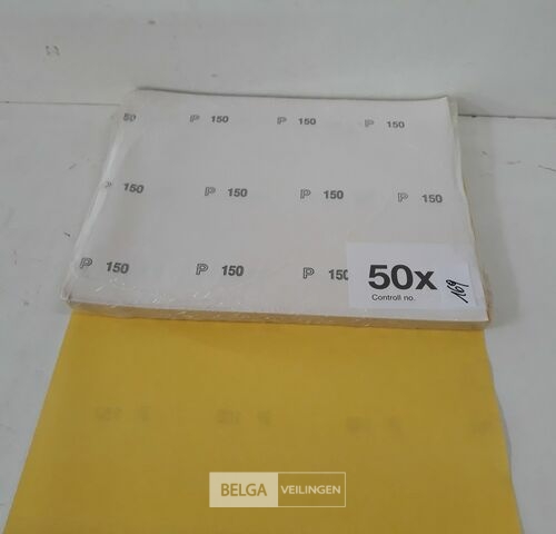 50 x Schuurpapier K150 – kavel bij Belga Veilingen, Oudsbergen