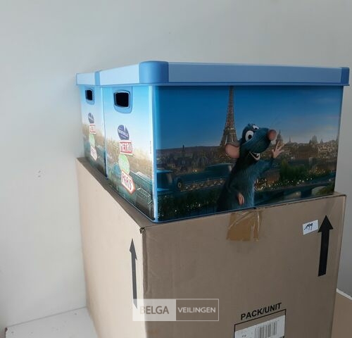 4 x Opbergbox 38x28x23 cm Curver ratatouille met deksel – kavel bij Belga Veilingen, Oudsbergen