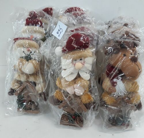 11 x Kerstfiguur op vogelhuisje 11 cm 3 assorti – kavel bij Belga Veilingen, Oudsbergen