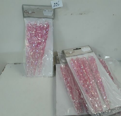 8 x Ijspegel 4 stuks roze 18 cm – kavel bij Belga Veilingen, Oudsbergen