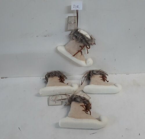 4 x Hangdeco schaats uit stof 15 cm – kavel bij Belga Veilingen, Oudsbergen