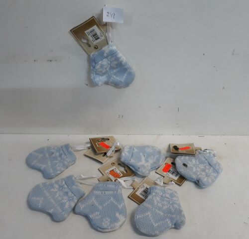 7 x Hangdeco handschoen blauw 9 cm – kavel bij Belga Veilingen, Oudsbergen