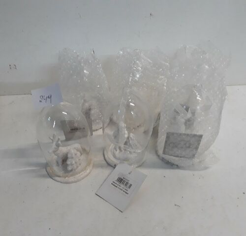 6 x Hangdeco kerstfiguur in stolp 11 cm – kavel bij Belga Veilingen, Oudsbergen
