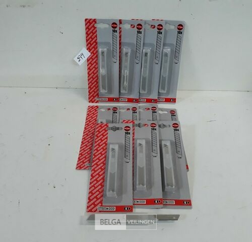 12 x Afbreek vervangmes 9 mm 10 stuks – kavel bij Belga Veilingen, Oudsbergen