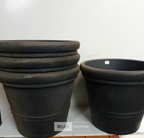 4 x Bloempot rond 50 x H42 cm – kavel bij Belga Veilingen, Oudsbergen