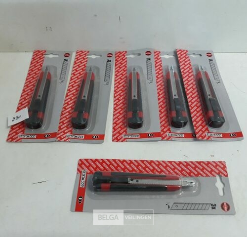 6 x Afbreekmes 9 mm – kavel bij Belga Veilingen, Oudsbergen