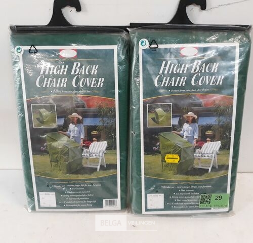 2 x Beschermhoes 4 tuinstoelen 107x69x76 cm – kavel bij Belga Veilingen, Oudsbergen