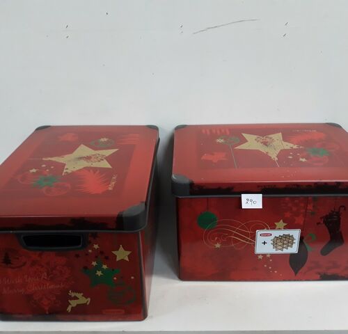2 x Opbergdoos voor kerstballen Curver – kavel bij Belga Veilingen, Oudsbergen