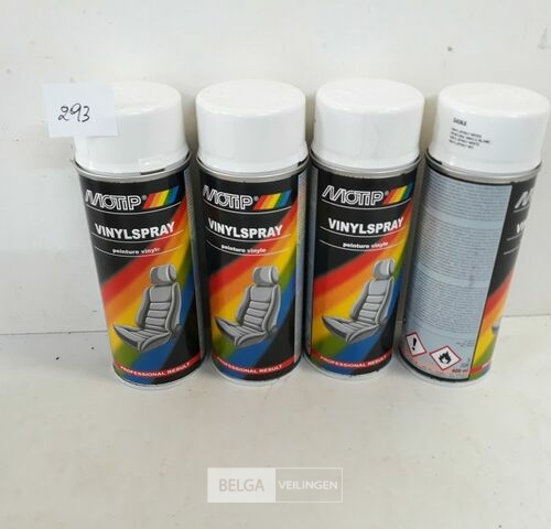 4 x Vinylspray wit Motip 400ml – kavel bij Belga Veilingen, Oudsbergen