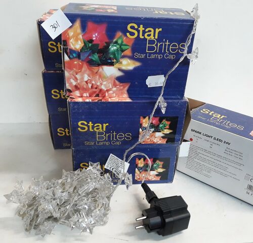 7 x Kerstlampen ster 72L LED helder wit – kavel bij Belga Veilingen, Oudsbergen