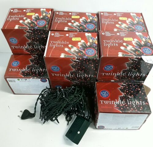 11 x Kerstlampen 120 L classic twinkel 8 programma's – kavel bij Belga Veilingen, Oudsbergen