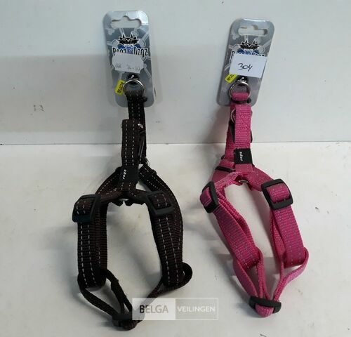 2 x Hondenharnas 27-38 cm Rogz met fluo strips – kavel bij Belga Veilingen, Oudsbergen