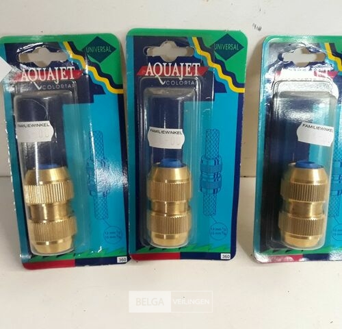 3 x Reparator koppeling koper tuinslang ½ 5/8 – kavel bij Belga Veilingen, Oudsbergen