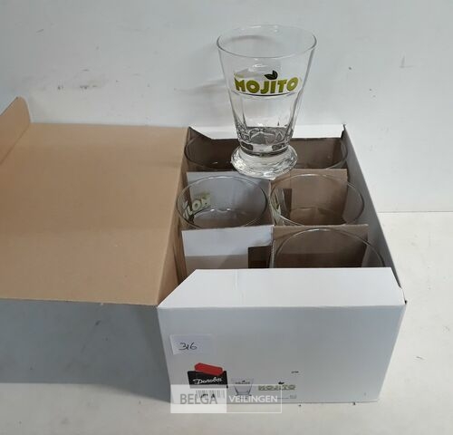 1 x Mojito glazen 6 stuks – kavel bij Belga Veilingen, Oudsbergen