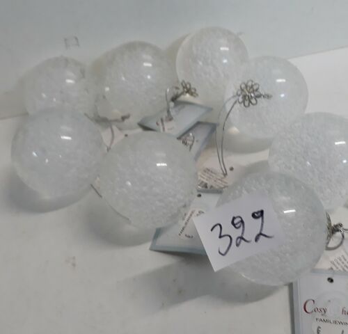 9 x Kerstbal acryl met luchtbellen 5,5 cm – kavel bij Belga Veilingen, Oudsbergen