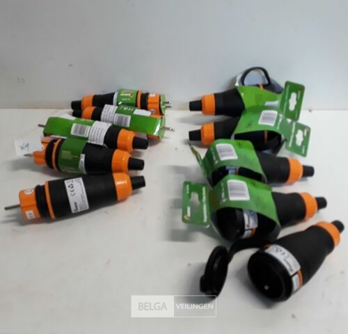 5 x Stekker + 5 x tegenstekker rubber – kavel bij Belga Veilingen, Oudsbergen