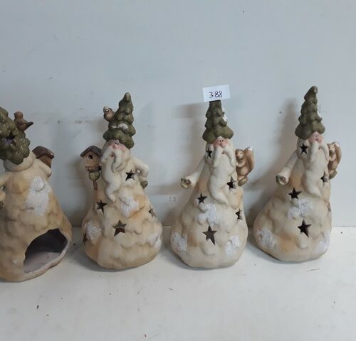 4 x T-lichthuisje kerstman 26 cm 2 assorti – kavel bij Belga Veilingen, Oudsbergen