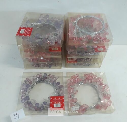 12 x Kaarsring mix roze/paars – kavel bij Belga Veilingen, Oudsbergen