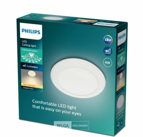 Philips Cinnabar plafondlamp rond met geïntegreerde LED 6W Ø25 cm – kavel bij Belga Veilingen, Bree