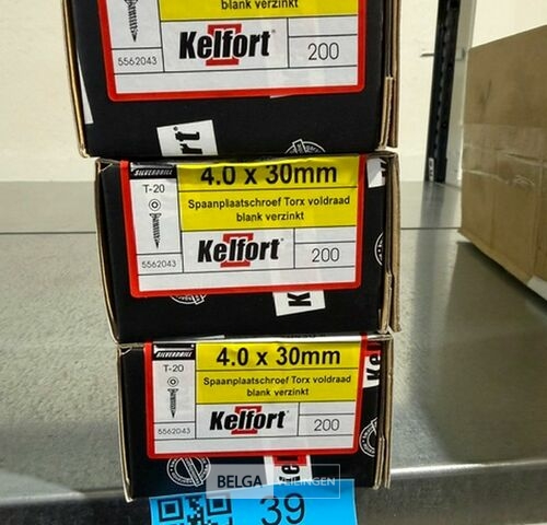 Kelfort spaanplaatschroef 4x30 torx - voldraad 3x 200st – kavel bij Belga Veilingen, Bree