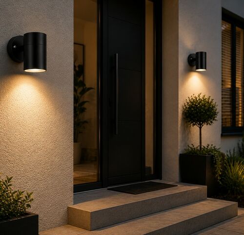 4 x Buiten Wandlamp GU10 – Zwart – IP44 – MANOLYA-1 – kavel bij Belga Veilingen