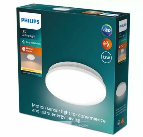 Philips plafondlamp led 1350 lumen 12W 2700K IP20 – kavel bij Belga Veilingen, Bree