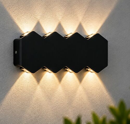 4 x Bidirectionele LED Wandlamp – 8W – 3500K Warm Wit – IP54 – SW-51-4 – kavel bij Belga Veilingen