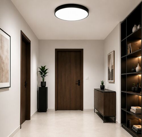 4 x LED Plafondlamp 40W – 3CCT Verstelbaar - Zwart – IP20 – HAZEL-40 3CCT – kavel bij Belga Veilingen
