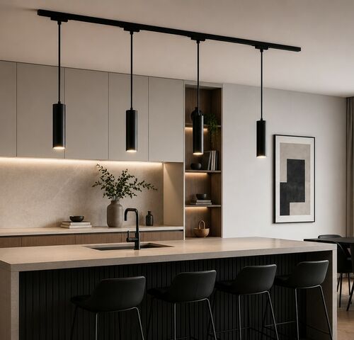 4 x LED Hangspot voor Magnetische Rail – 48V – 20W – 4200K Neutraal Wit – kavel bij Belga Veilingen