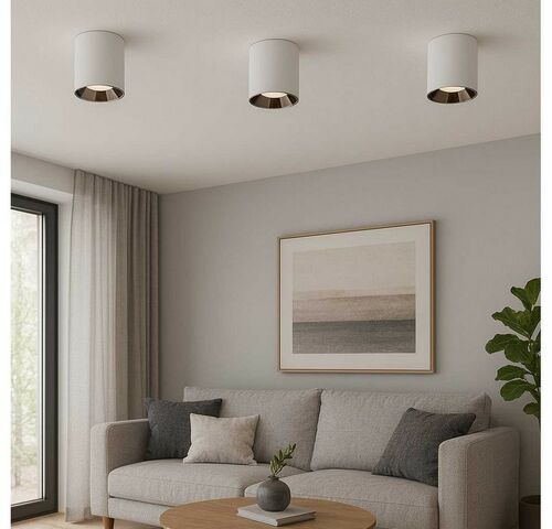10 x Downlight Fitting – Opbouwarmatuur – GU10 – Vierkant – Wit/Chroom – kavel bij Belga Veilingen