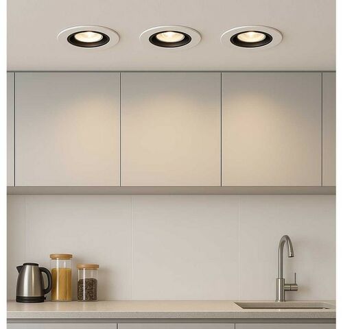 50 x Downlight Fitting – Draaibaar – GU10 – Zwart/Wit – IP20 – kavel bij Belga Veilingen