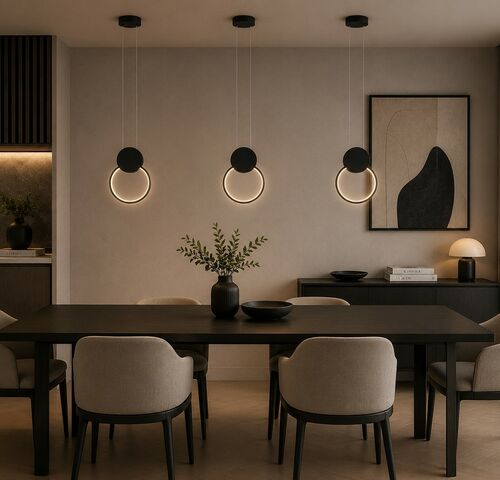 LED Hanglamp 11W – 4000K Neutraal Wit - Zwart – IP20 – FOREVER – kavel bij Belga Veilingen