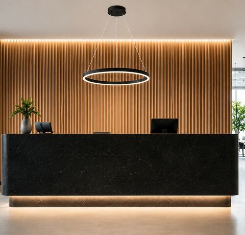 LED Ring Hanglamp 35W – 3CCT Dimbaar - Zwart – IP20 – HARVEY-35 3CCT – kavel bij Belga Veilingen
