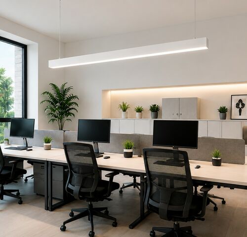 3 x LED Lineaire Hanglamp 40W – 3CCT Instelbaar - Wit – INNOVA3-40 3CCT – kavel bij Belga Veilingen