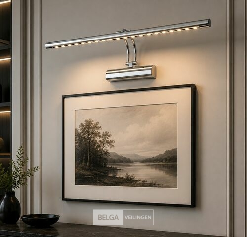 2 x LED Spiegel / Schilderijlamp 6W – 4200K Neutraal Wit - Chroom – IP45 – FLAMINGO-6 – kavel bij Belga Veilingen