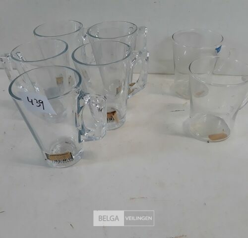 7 x Thee glas 2 assorti – kavel bij Belga Veilingen, Oudsbergen