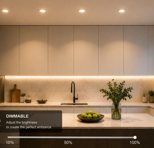 25 x LED Downlight – 7W – Draaibaar – Dimbaar – 3000K warm – Zilver – kavel bij Belga Veilingen