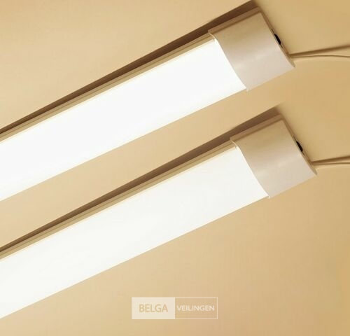 20 x LED Batten 36W – 120cm – 4000K Neutraal Wit – Koppelbaar – TETRA-120 – kavel bij Belga Veilingen