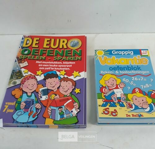 5 x Vakantie oefenboek + 5 x oefenen met de euro – kavel bij Belga Veilingen, Oudsbergen