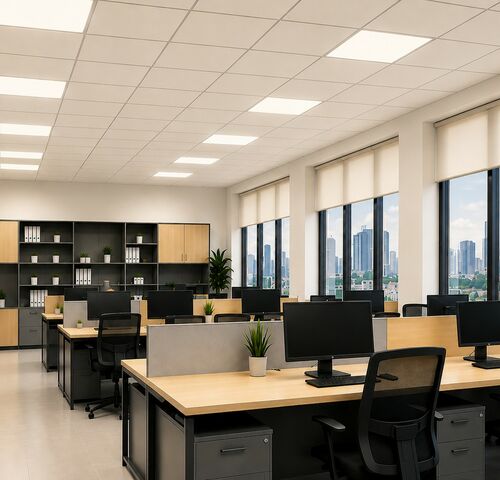 16 x LED Paneel 45W – 4200K Neutraal Wit - 595x595mm – IP20 – GALAKSI – kavel bij Belga Veilingen