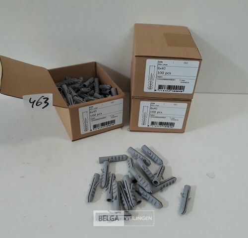 3 x Muurplug nylon 8 mm 100 stuks – kavel bij Belga Veilingen, Oudsbergen
