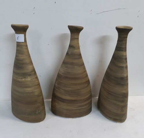 3 x Deco vaas terracotta 40 cm – kavel bij Belga Veilingen, Oudsbergen