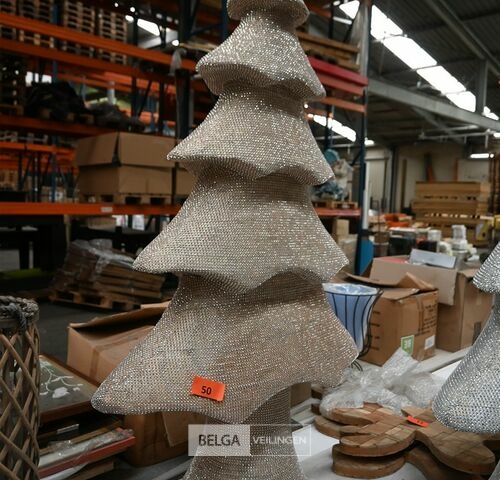Gouden glitter kerstboom – kavel bij Belga Veilingen, Lummen