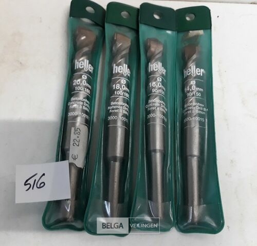 4 x Betonboor Heller 14-16-18-20 mm – kavel bij Belga Veilingen, Oudsbergen