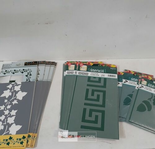 23 x Sjablonen 6 assorti – kavel bij Belga Veilingen, Oudsbergen